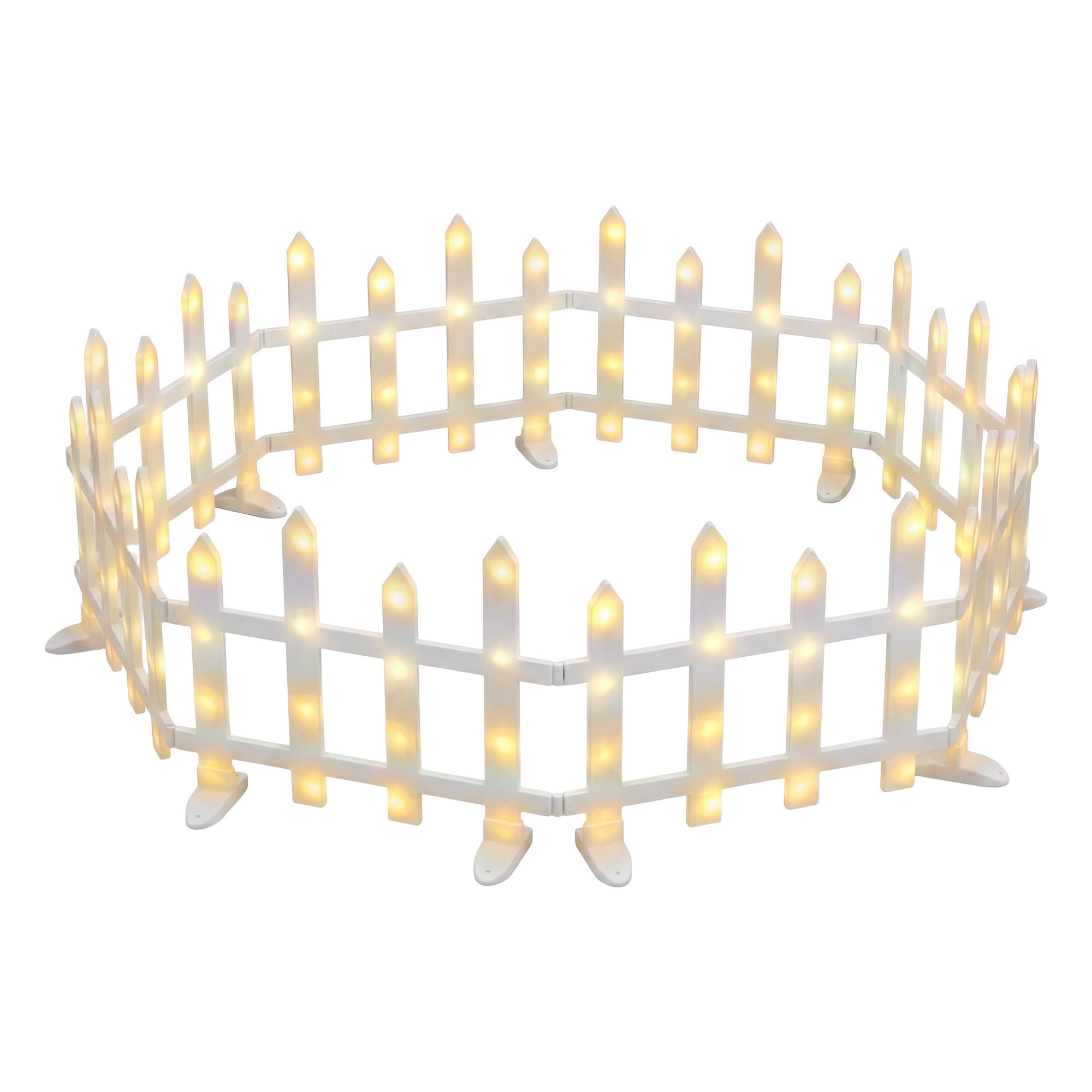 3m Solar Christmas Fence Lights Outdoor Garden Path Decor Warm White 8pc