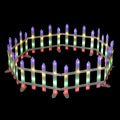 3m Solar Christmas Fence Lights Outdoor Garden Path Decor Multicolour 8pc