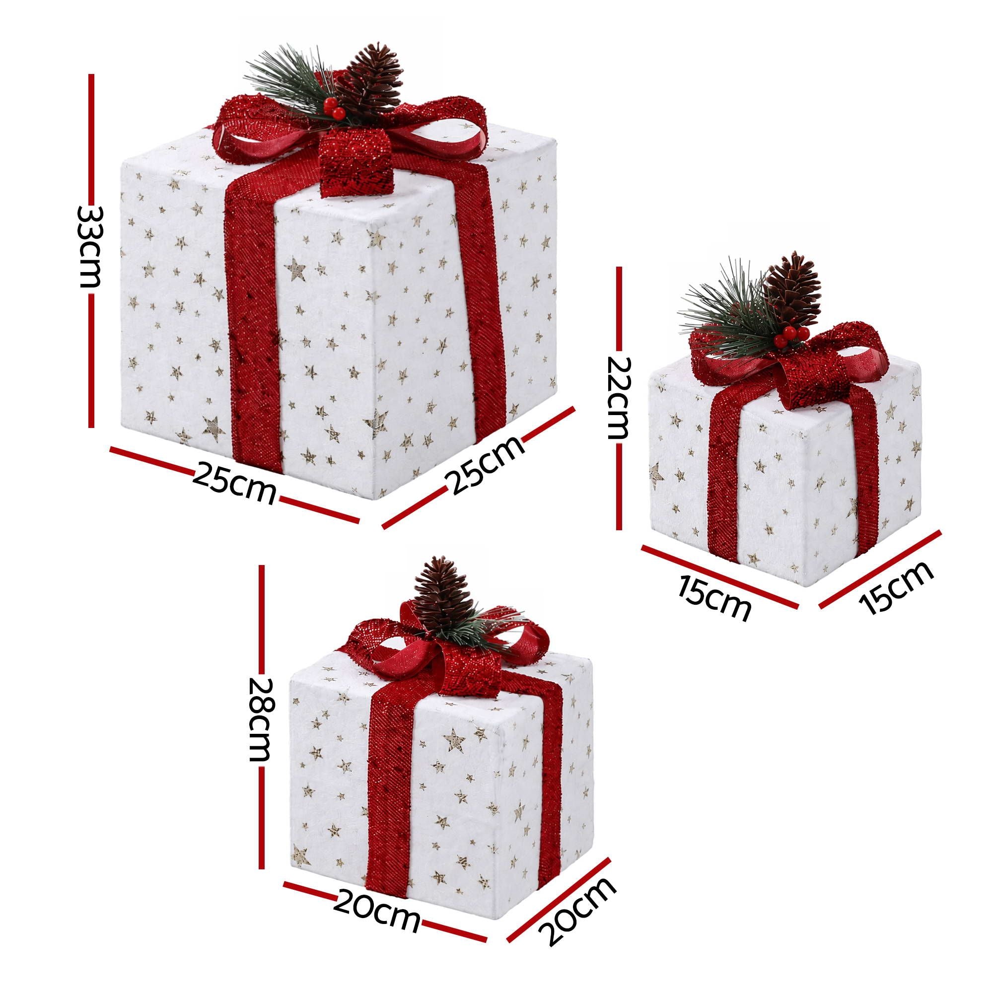 Christmas Decorations 3PC Lighted Gift Boxes Christmas Lights