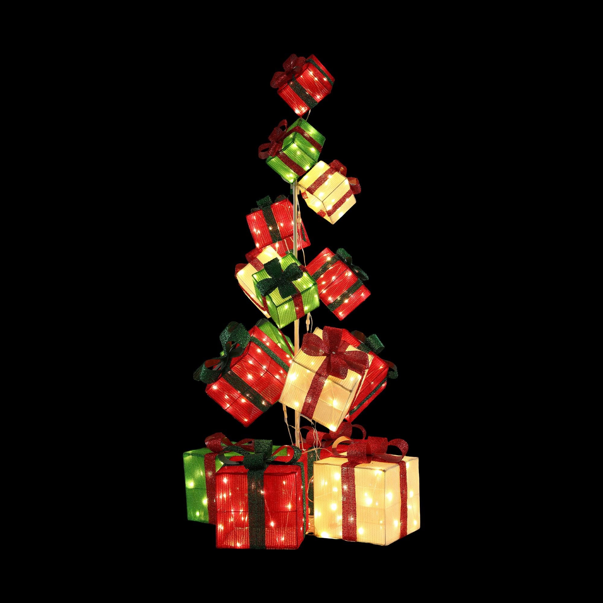 Christmas Decorations Lighted Gift Box Tower Christmas Lights Stackable 170cm