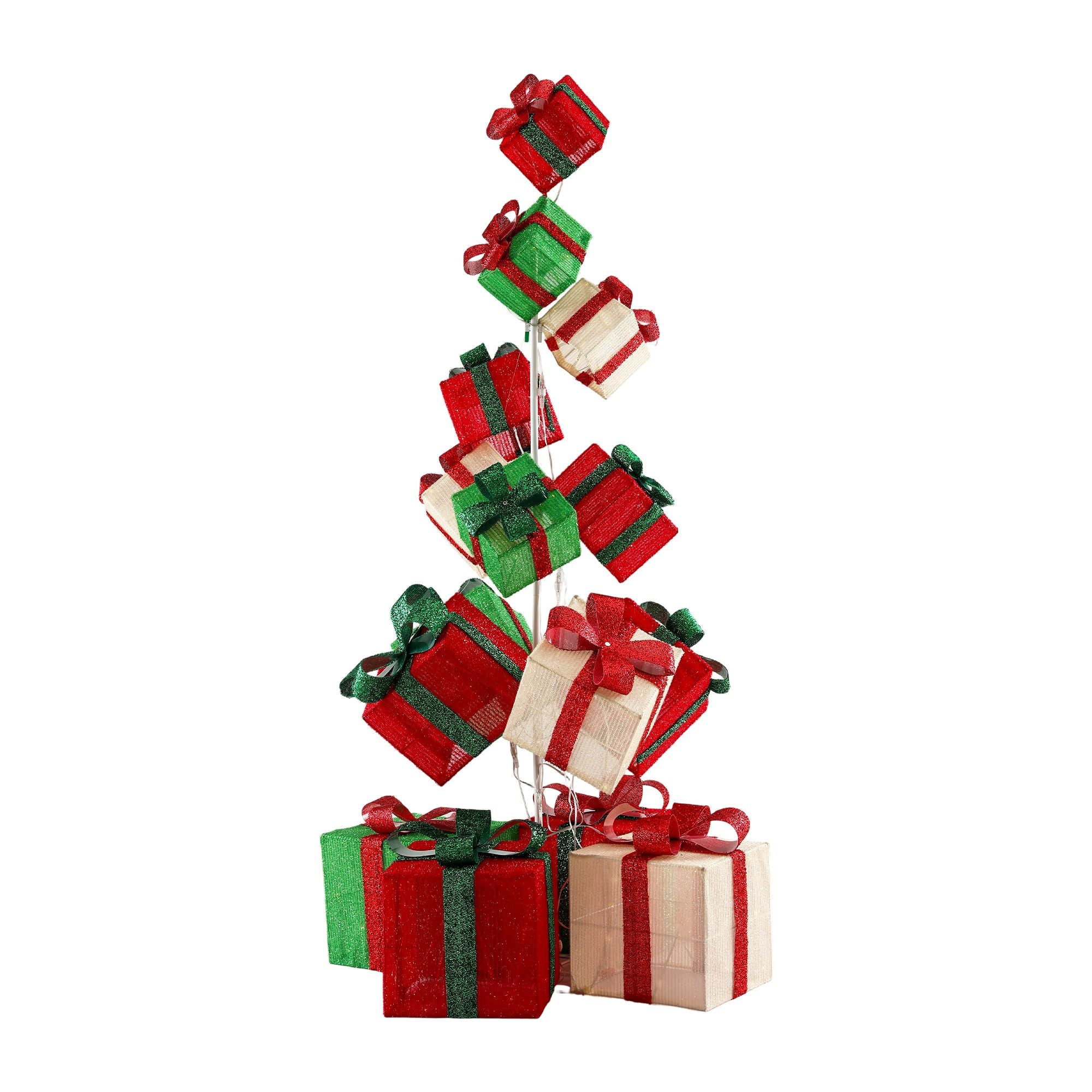 Christmas Decorations Lighted Gift Box Tower Christmas Lights Stackable 170cm