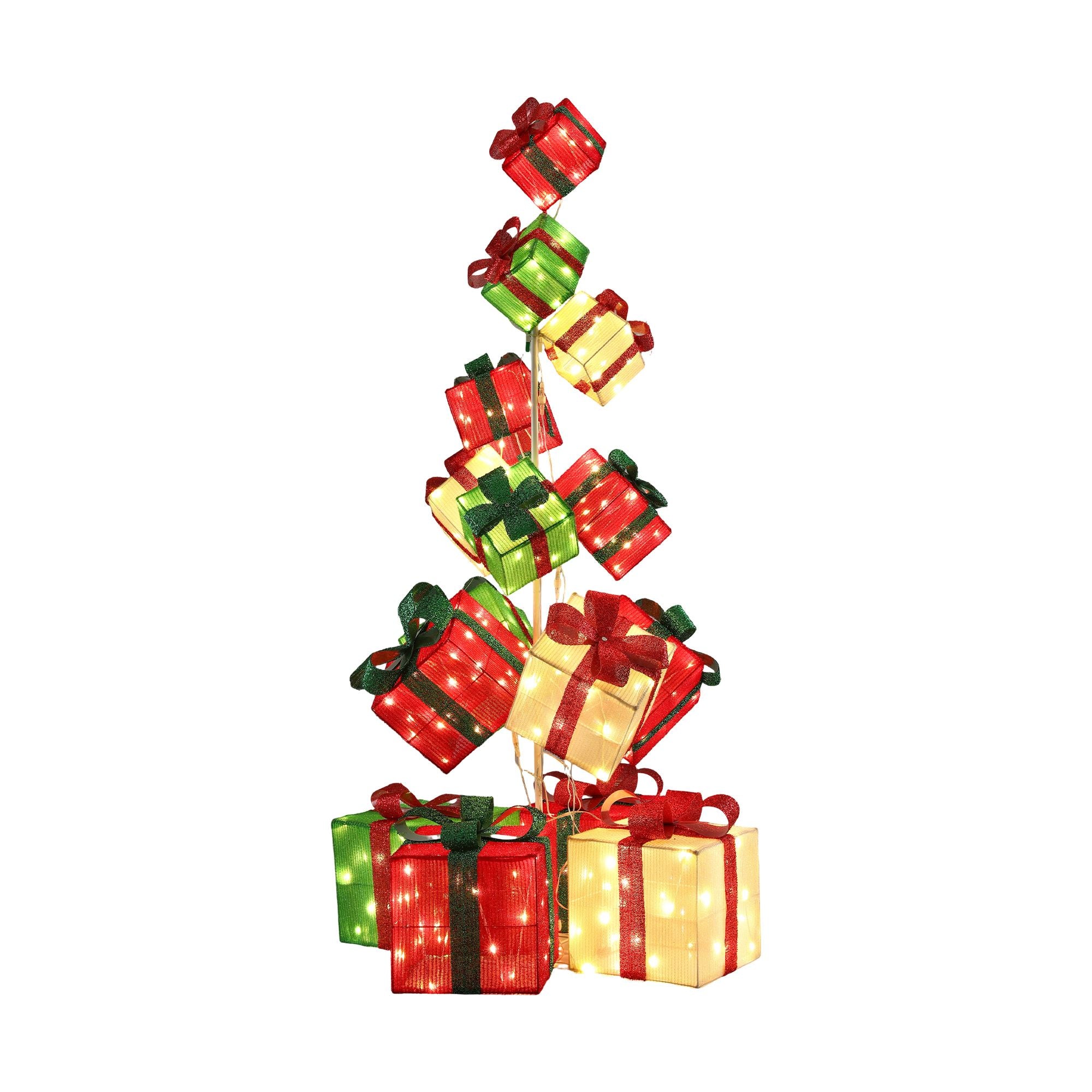 Christmas Decorations Lighted Gift Box Tower Christmas Lights Stackable 170cm