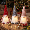 Christmas Gnomes Light Up Christmas Decorations Plush Goblin Set of 3 Warm White
