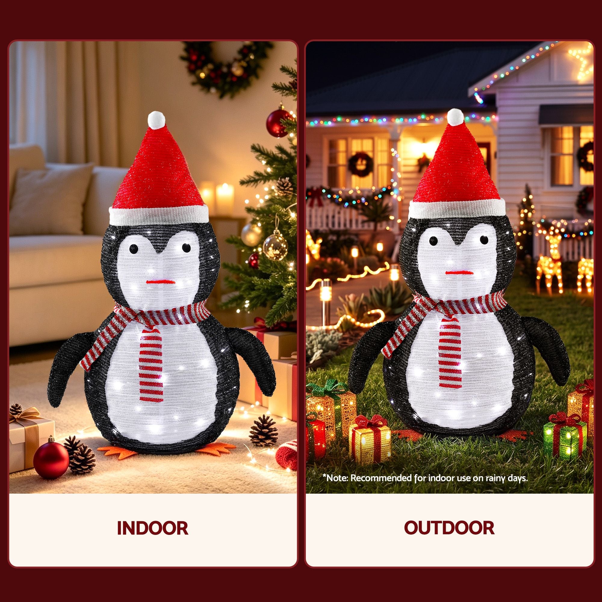 Christmas Penguin Light LED Christmas Decoration Pop Up Christmas Display 70cm