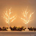 Lighted Branch Tree Christmas Decorations Warm White Christmas Lights 2 Pack 60cm
