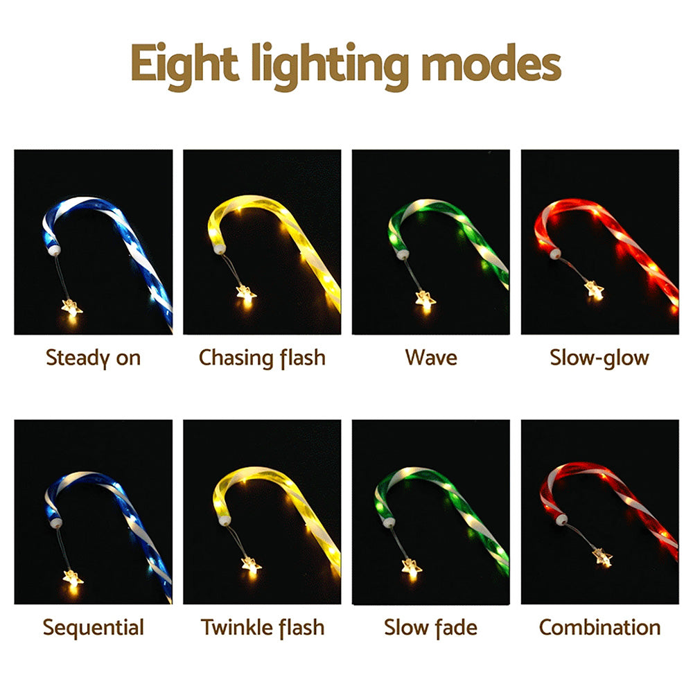 8 PCS Christmas Lights Path Ground Light Garden Decorations 72 LED