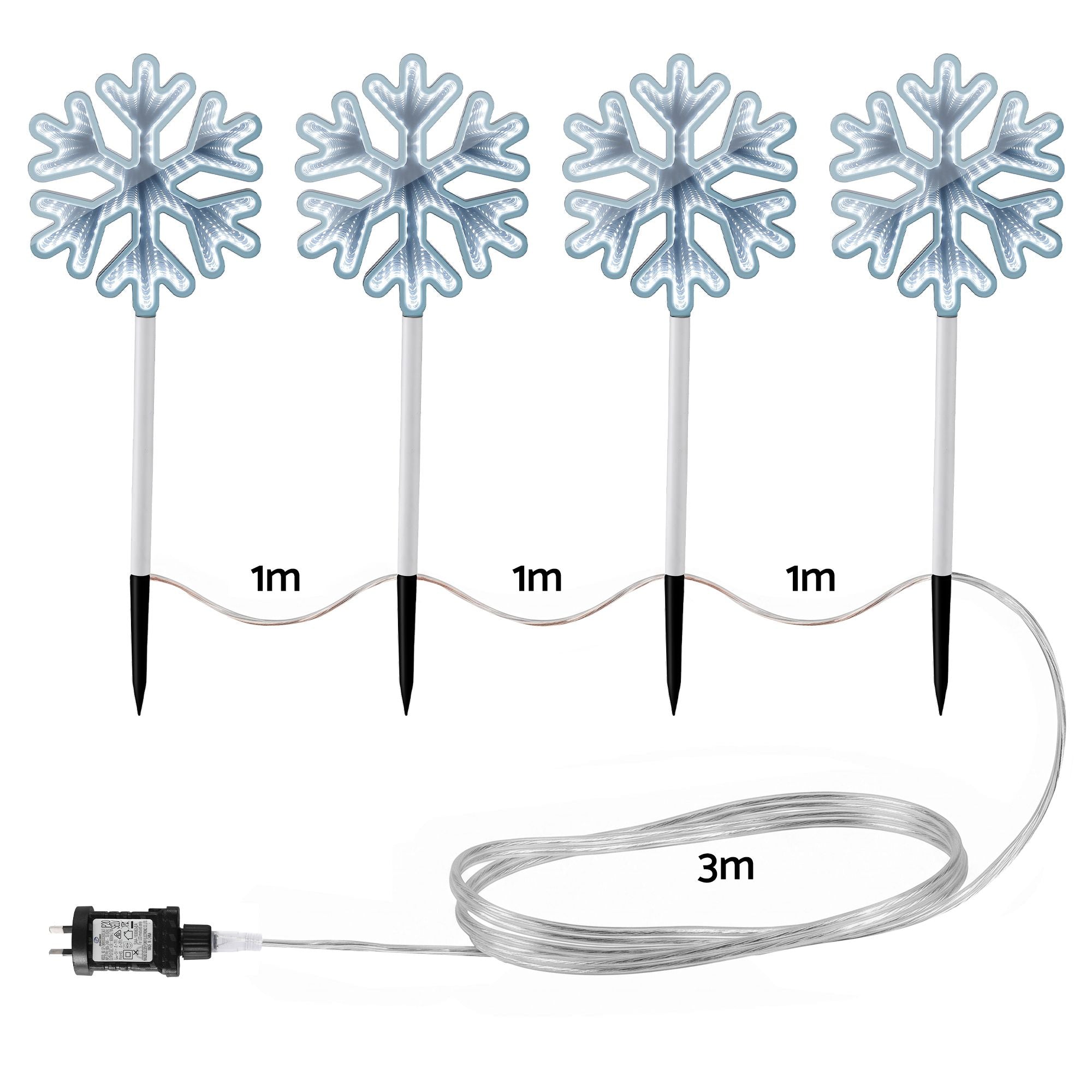 4 Pack Christmas Lights Path Lights Garden Decoration Outdoor Pathway Lighting
