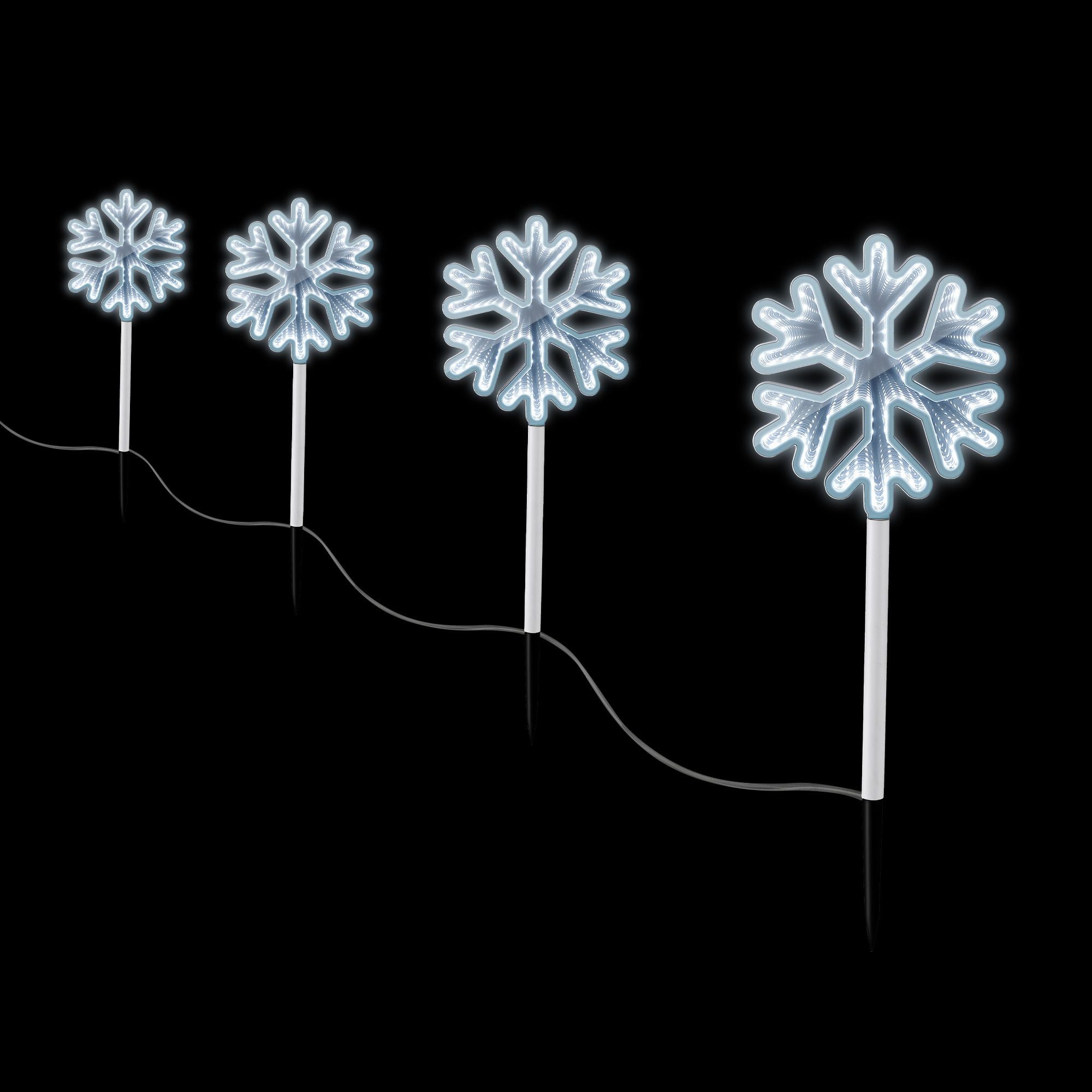 4 Pack Christmas Lights Path Lights Garden Decoration Outdoor Pathway Lighting