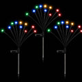 Christmas Lights Solar Firefly Lights Garden Decoration Path Lights Multicolour 3 Pack