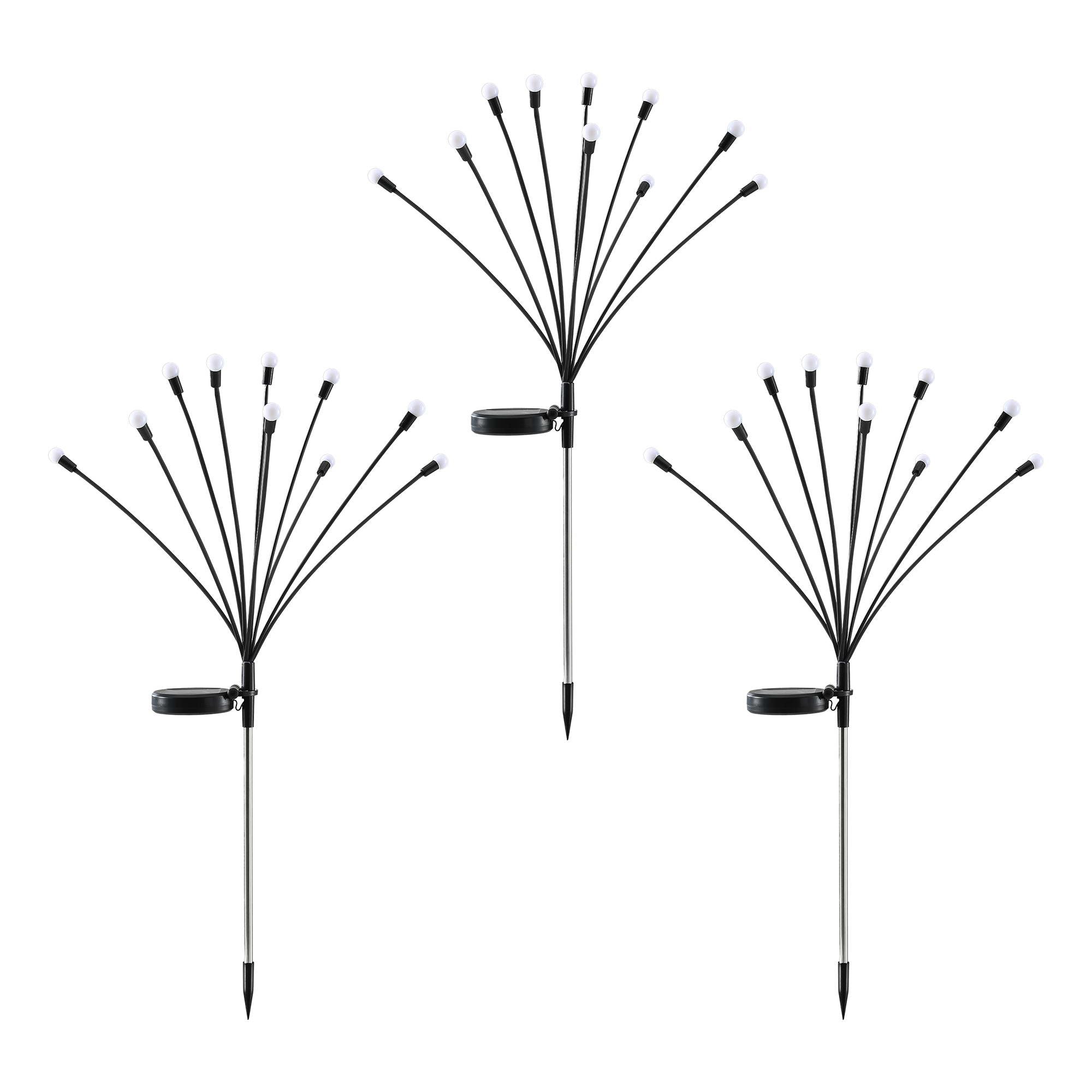 Christmas Lights Solar Firefly Lights Garden Decoration Path Lights Multicolour 3 Pack