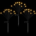 Christmas Lights Solar Firefly Lights Garden Decoration Path Lights Warm White 3 Pack