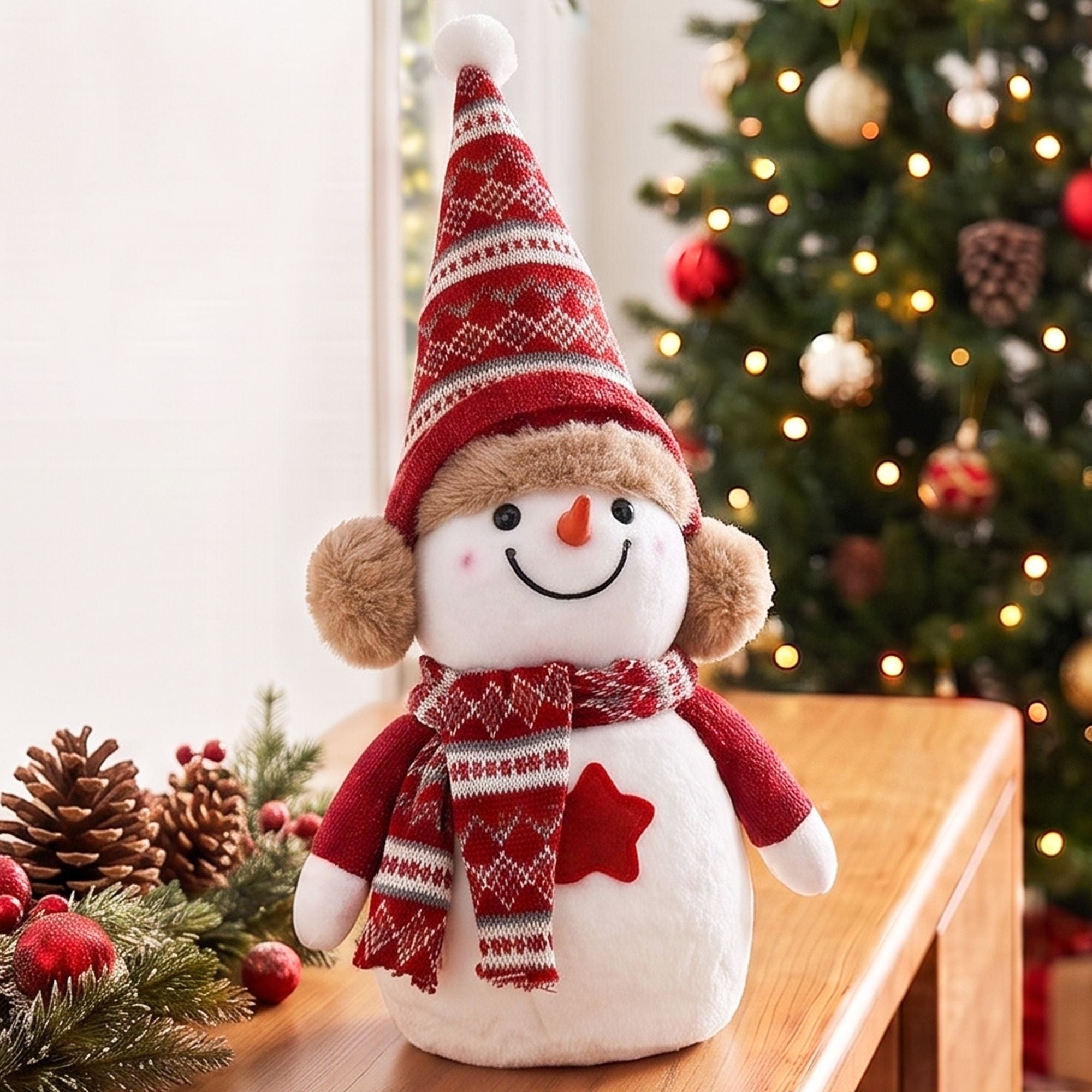 Christmas Snowman Handicraft Ornaments Party Decorations 35cm