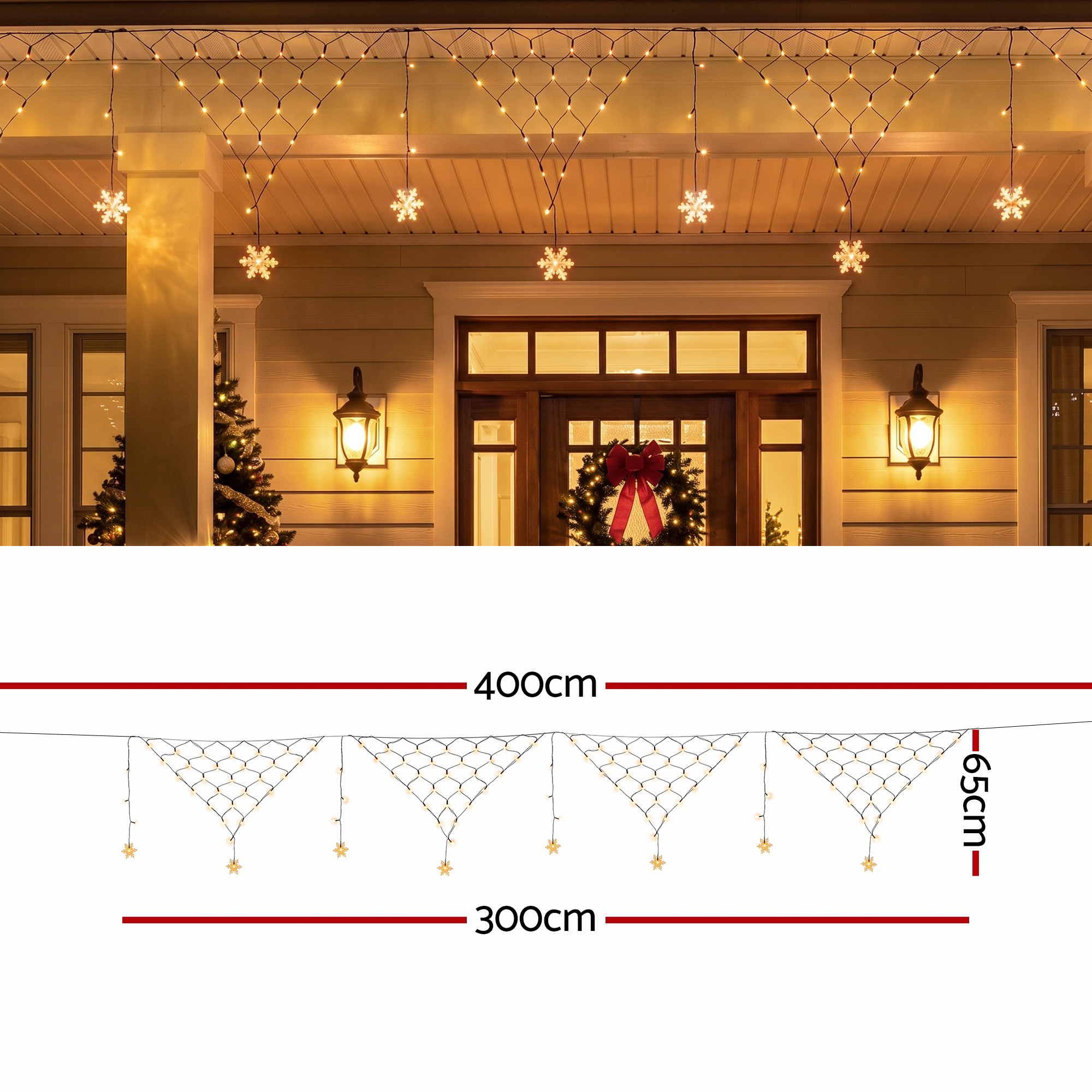 Christmas Lights Solar Fairy Lights Warm White Christmas Decorations 4m