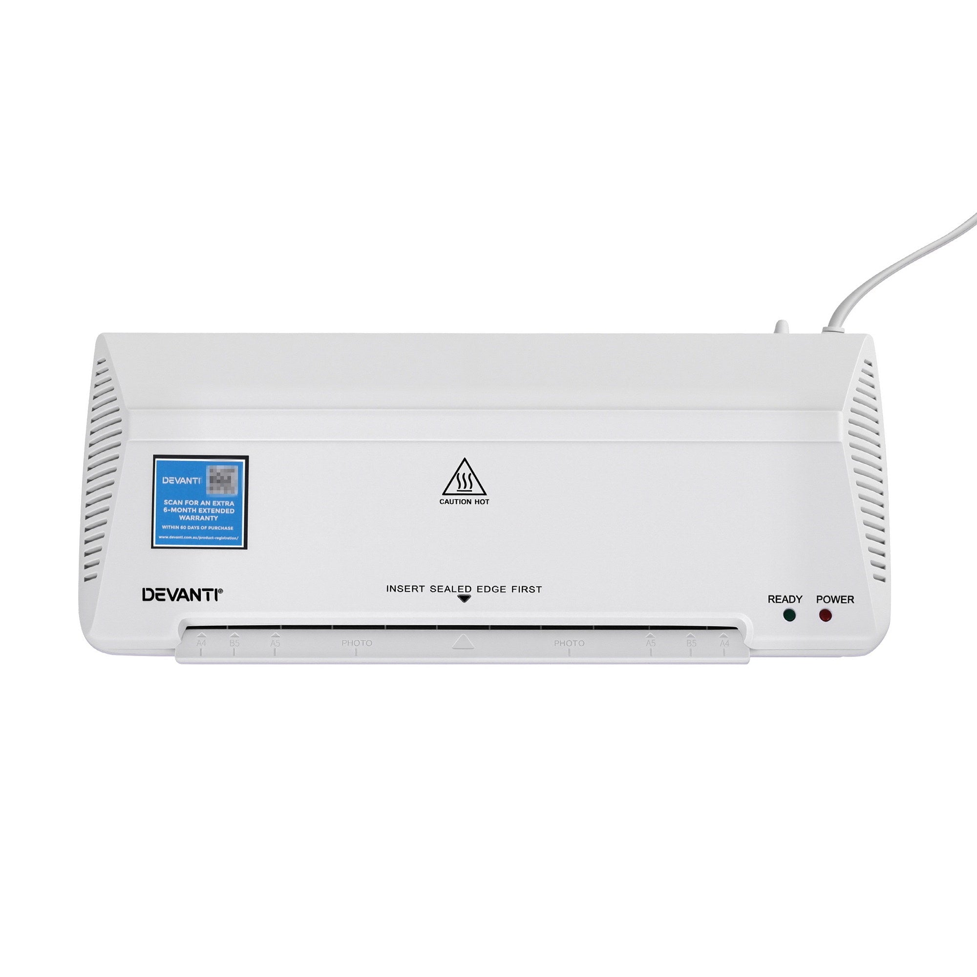 A4 Laminator Machine, Hot & Cold Thermal Fast Lamination Anti - Jam Laminator for Office School Home Document Photo Card Handmade A4 A5 A6, White - Home & Garden > Home Office Accessories > Laminators - Rivercity House & Home Co. (ABN 18 642 972 209) - Affordable Modern Furniture Australia