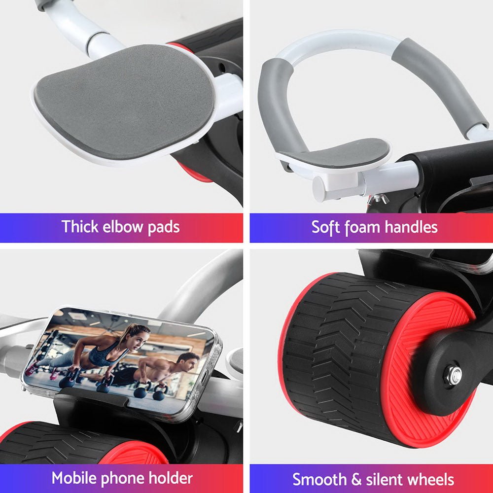 Ab Roller Automatic Rebound Abdominal Wheel with Knee Pad Home Gym Sport - Sports & Fitness > Exercise, Gym and Fitness - Rivercity House & Home Co. (ABN 18 642 972 209) - Affordable Modern Furniture Australia