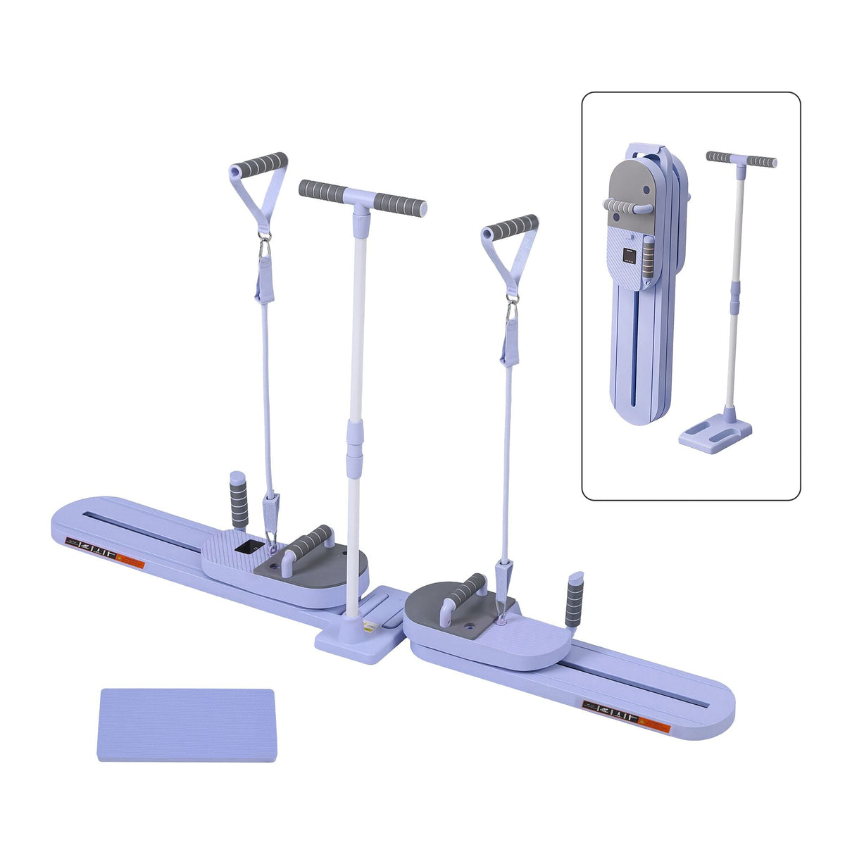 Abdominal Trainer Machine Core Glider with Adjustable Split Design and Smart Display - Purple - Sports & Fitness > Exercise, Gym & Fitness > Yoga & Pilates - Rivercity House & Home Co. (ABN 18 642 972 209) - Affordable Modern Furniture Australia