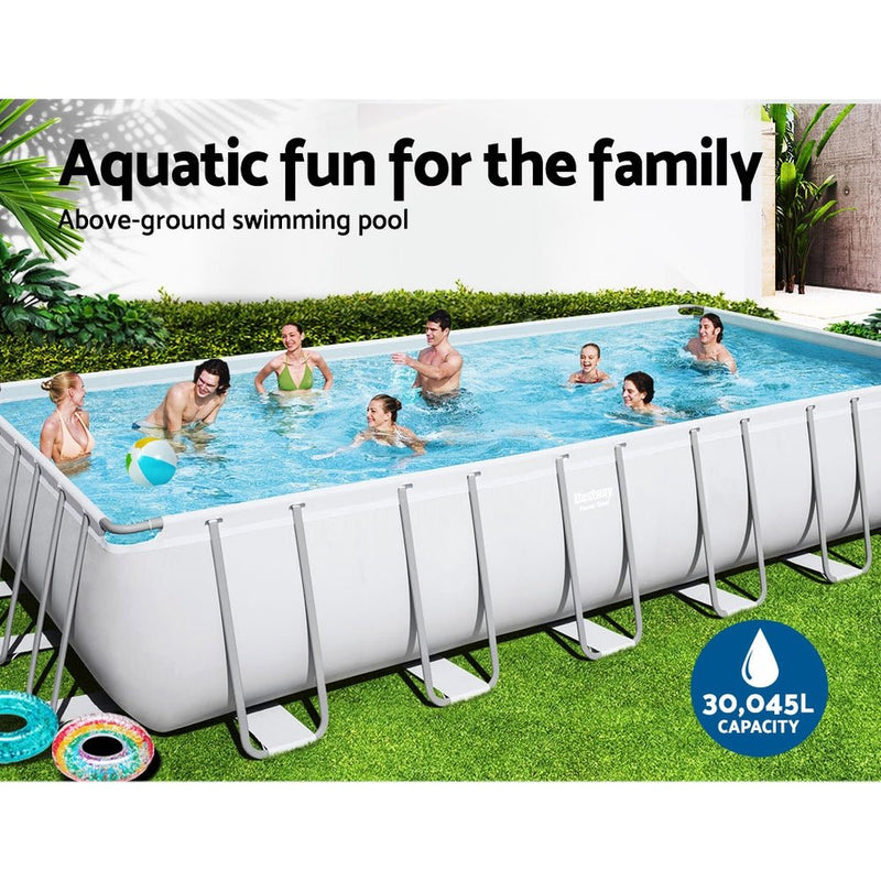 Above Ground Swimming Pool Power Steel™ Rectangular Frame Pools Filter - Rivercity House & Home Co. (ABN 18 642 972 209) - Affordable Modern Furniture Australia