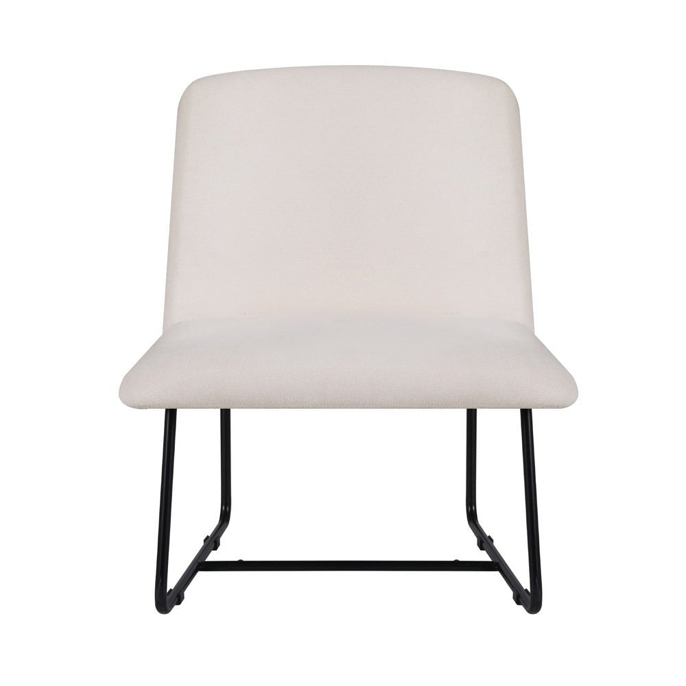 Accent Chair Armchair Cross Leg Beige - Furniture > Bar Stools & Chairs > Arm Chairs & Recliners - Rivercity House & Home Co. (ABN 18 642 972 209) - Affordable Modern Furniture Australia