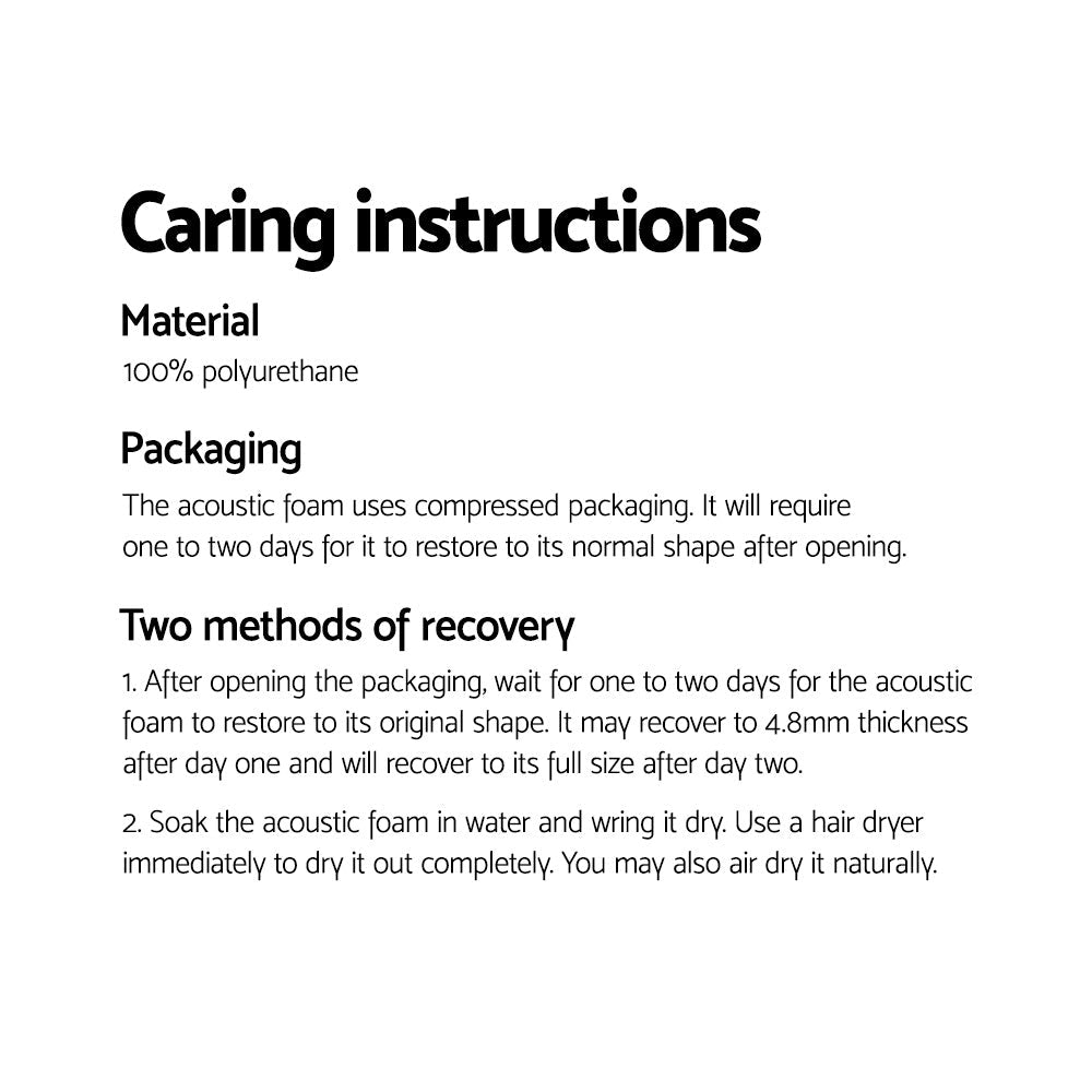 Acoustic Foam 40pcs 50x50x5cm Sound Absorption Proofing Panels Eggshell - Audio & Video > Acoustic Foam - Rivercity House & Home Co. (ABN 18 642 972 209) - Affordable Modern Furniture Australia