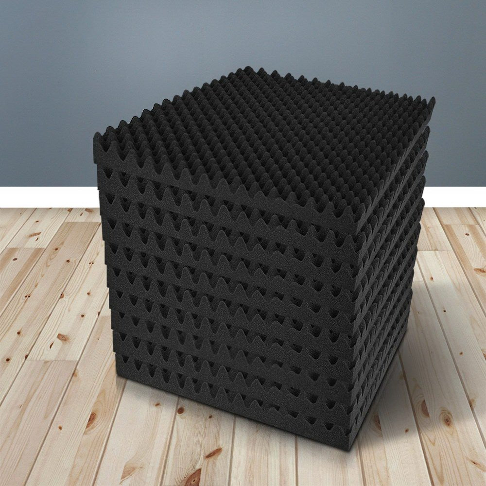 Acoustic Foam 60pcs 50x50x5cm Sound Absorption Proofing Panels Eggshell - Audio & Video > Acoustic Foam - Rivercity House & Home Co. (ABN 18 642 972 209) - Affordable Modern Furniture Australia