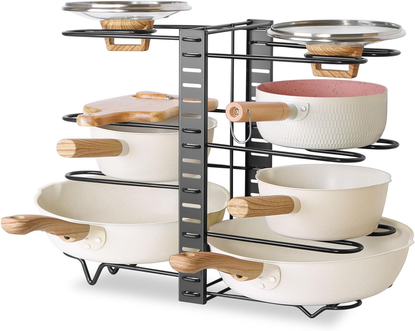 Adjustable 8 - Tier Pan Rack Pot Organizer for Kitchen Cabinet - Home & Garden > Kitchenware > Bakeware & Accessories - Rivercity House & Home Co. (ABN 18 642 972 209) - Affordable Modern Furniture Australia