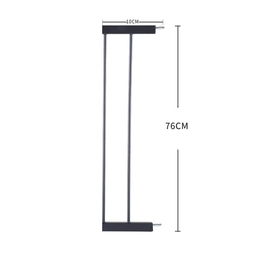 Adjustable Baby and Pet Safety Gate with 10cm Extension - Black - Rivercity House & Home Co. (ABN 18 642 972 209) - Affordable Modern Furniture Australia
