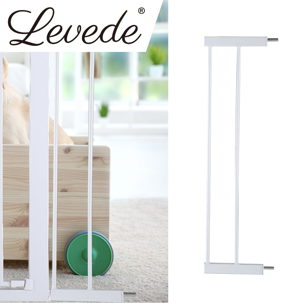 Adjustable Baby and Pet Safety Gate with 10cm Extension - White - Rivercity House & Home Co. (ABN 18 642 972 209) - Affordable Modern Furniture Australia