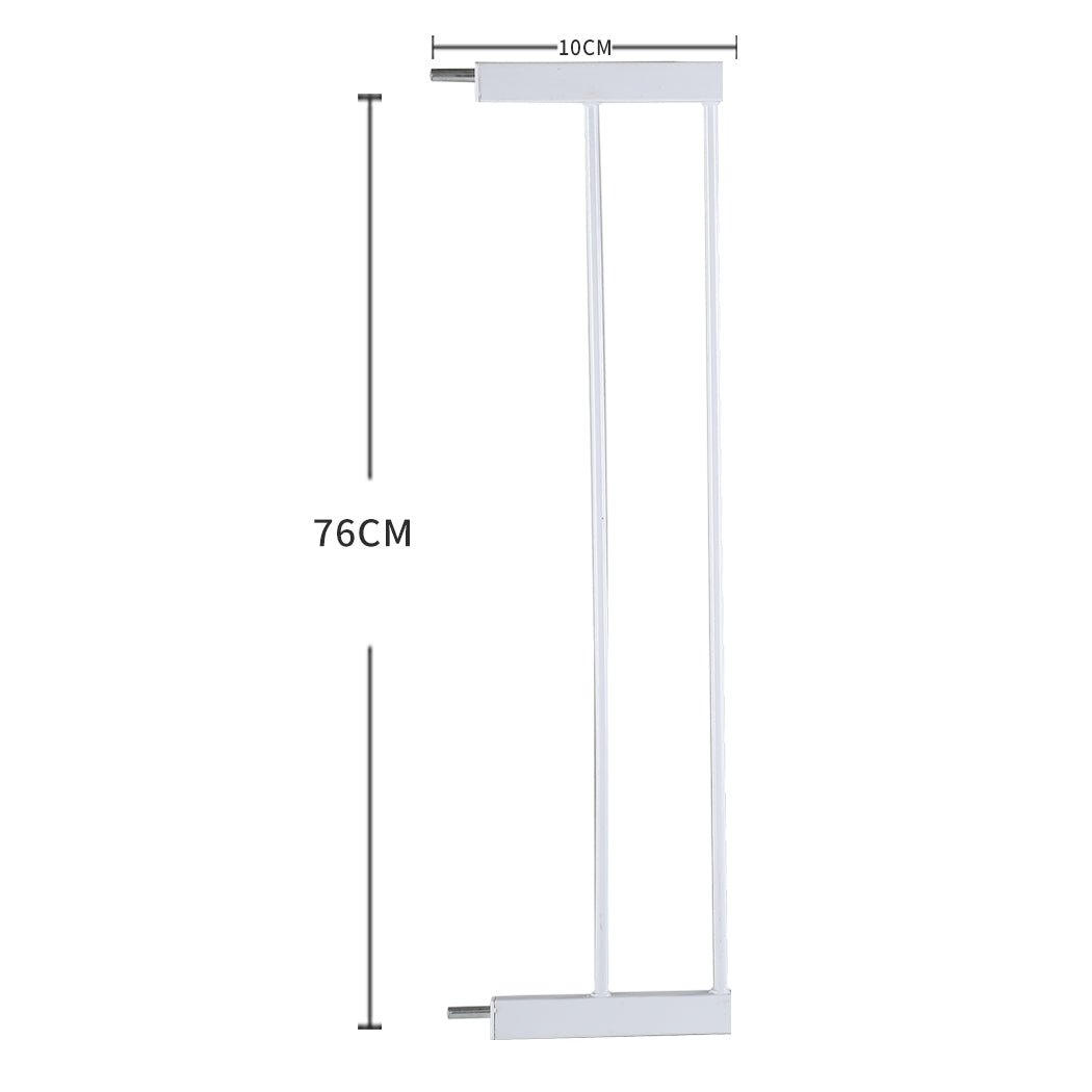 Adjustable Baby and Pet Safety Gate with 10cm Extension - White - Rivercity House & Home Co. (ABN 18 642 972 209) - Affordable Modern Furniture Australia