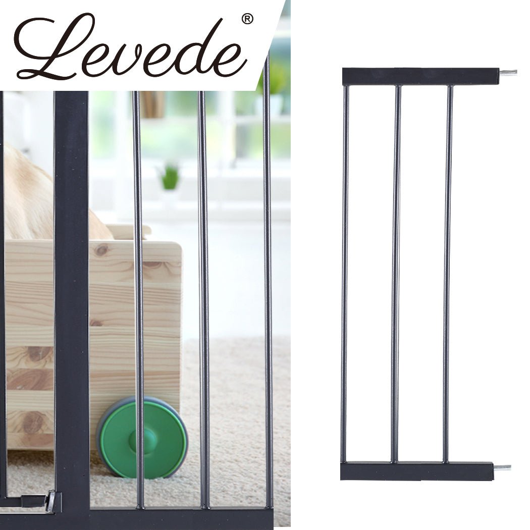 Adjustable Baby and Pet Safety Gate with 20cm Extension - Black - Rivercity House & Home Co. (ABN 18 642 972 209) - Affordable Modern Furniture Australia