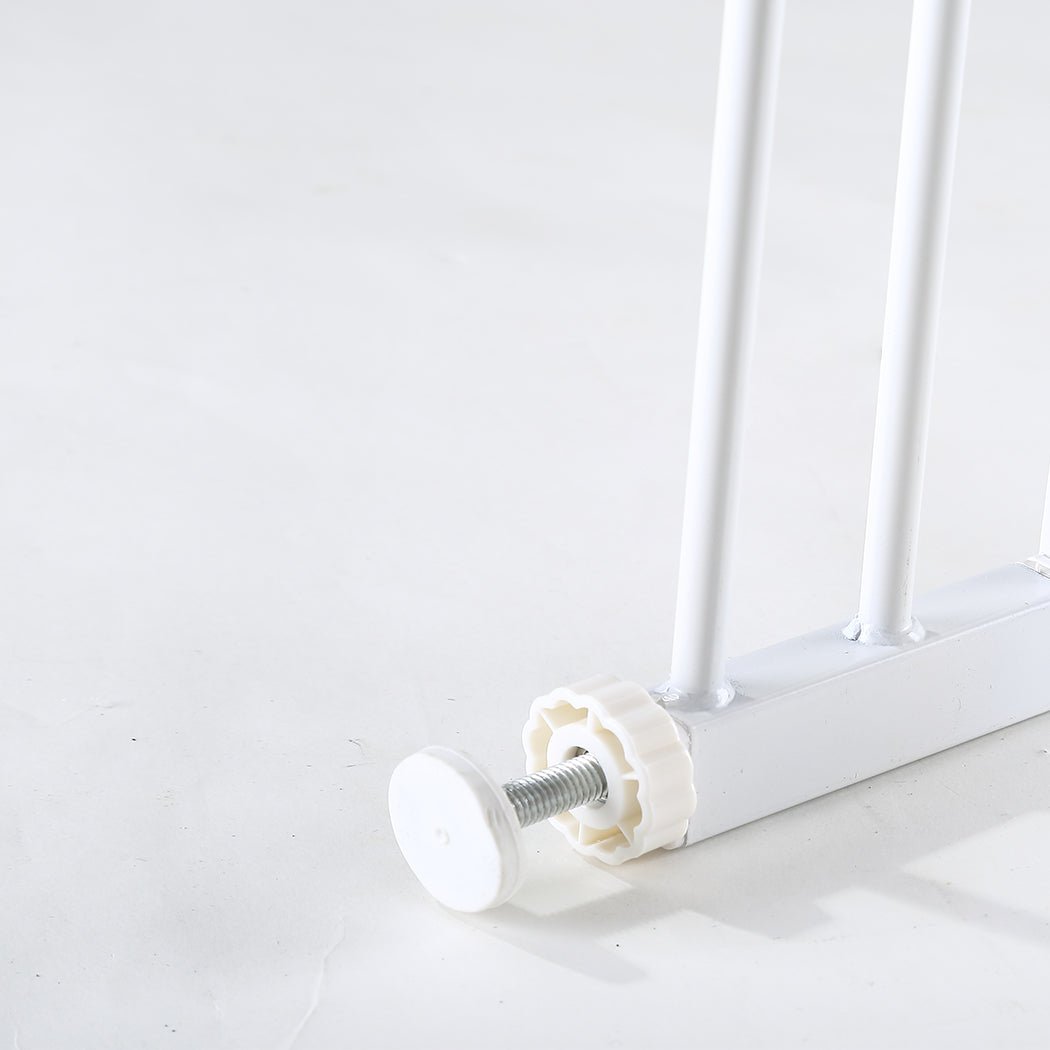 Adjustable Baby and Pet Safety Gate with 20cm Extension - White - Rivercity House & Home Co. (ABN 18 642 972 209) - Affordable Modern Furniture Australia