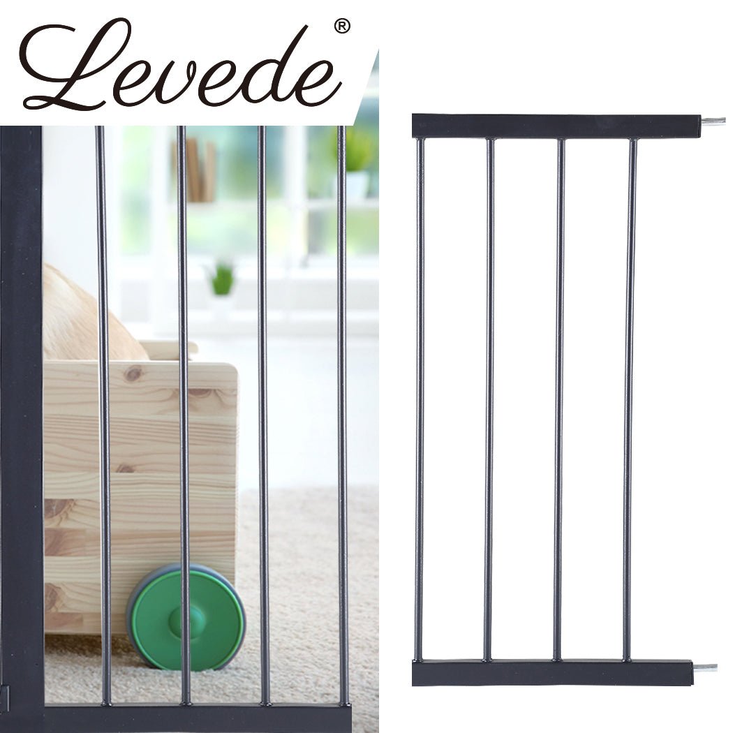 Adjustable Baby and Pet Safety Gate with 30cm Extension - Black - Rivercity House & Home Co. (ABN 18 642 972 209) - Affordable Modern Furniture Australia