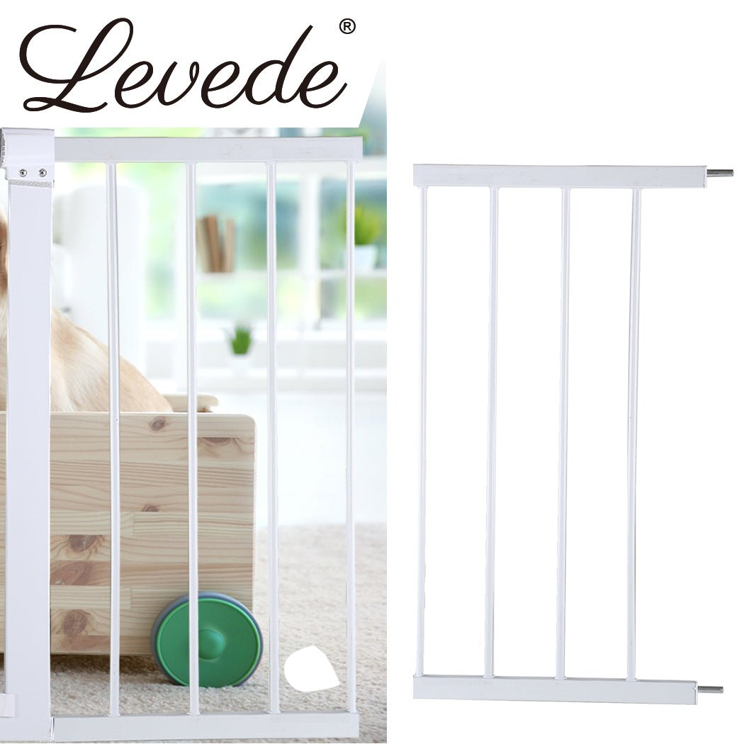 Adjustable Baby and Pet Safety Gate with 30cm Extension - White - Rivercity House & Home Co. (ABN 18 642 972 209) - Affordable Modern Furniture Australia