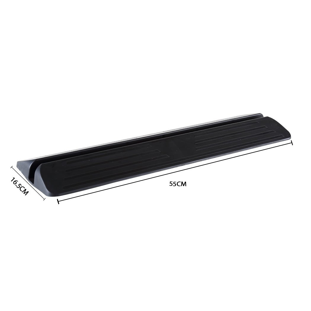 Adjustable Baby and Pet Safety Gate with Support Ramp - Black - Rivercity House & Home Co. (ABN 18 642 972 209) - Affordable Modern Furniture Australia