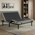 King Size Adjustable Electric Bed Frame with Wireless Remote Control Zero Gravity - Black