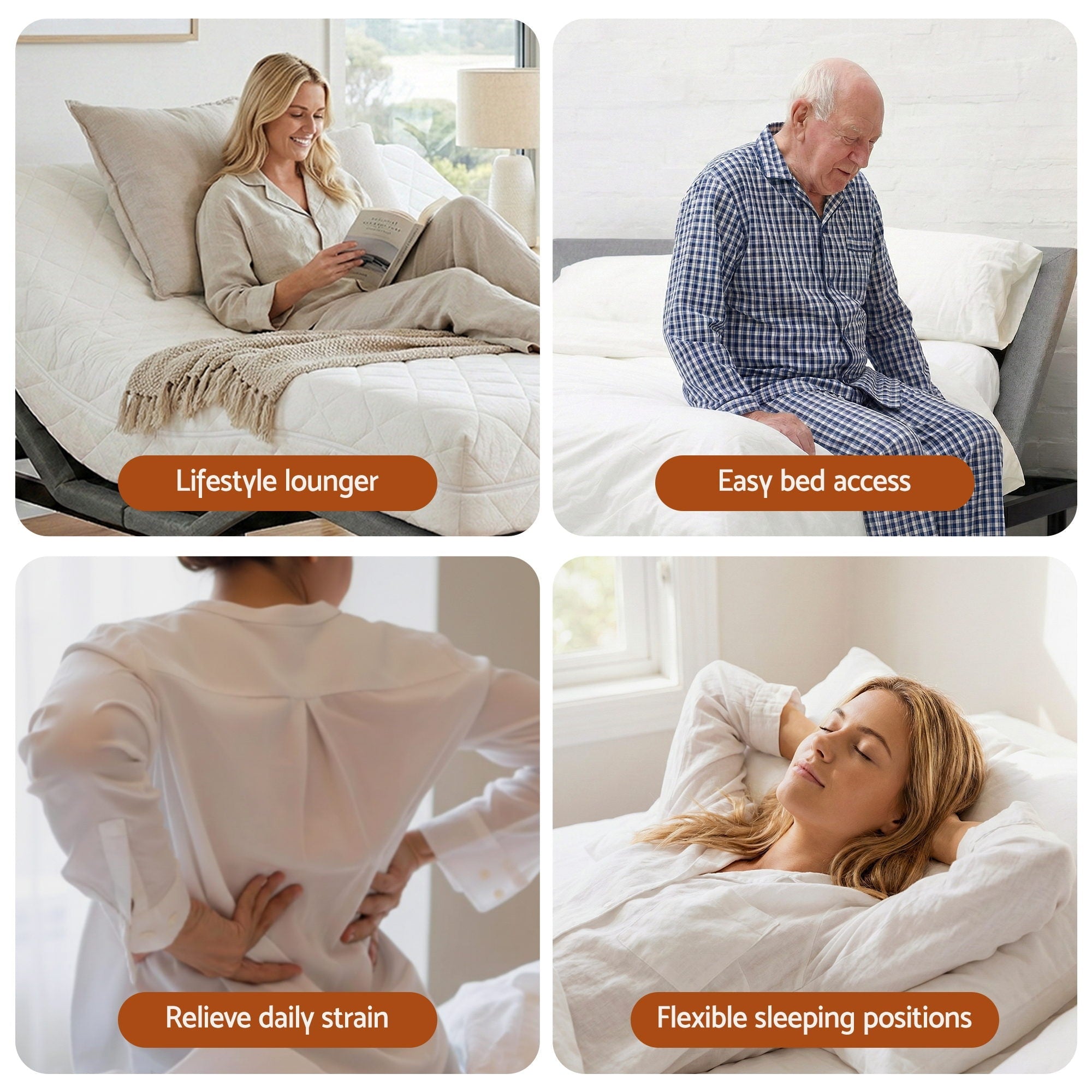 Adjustable Bed Frame Queen Size Electric Bed Base Wireless Remote Control Zero Gravity Power Bed Foundation - Furniture > Bedroom > Beds & Bed Frames - Rivercity House & Home Co. (ABN 18 642 972 209) - Affordable Modern Furniture Australia