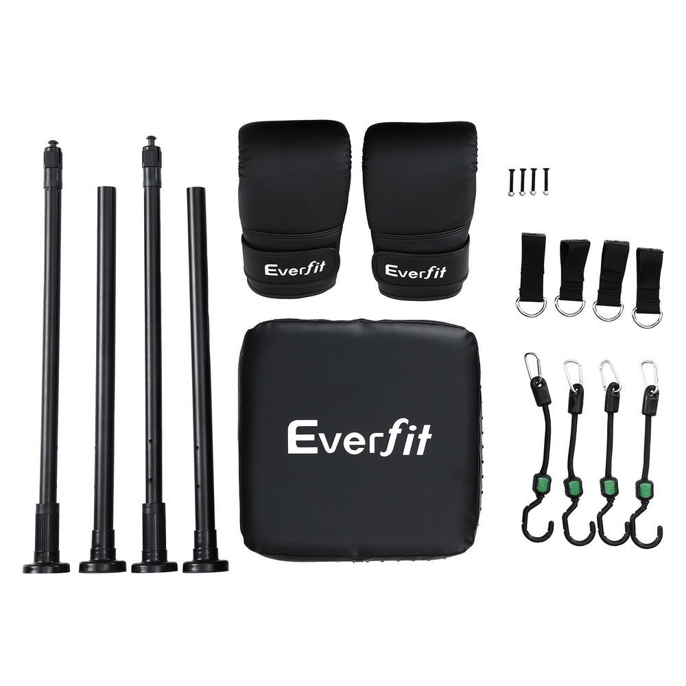 Adjustable Doorway Punching Bag with Boxing Gloves for Apartment Use - Black - Sports & Fitness > Exercise, Gym & Fitness > Boxing & Martial Arts - Rivercity House & Home Co. (ABN 18 642 972 209) - Affordable Modern Furniture Australia