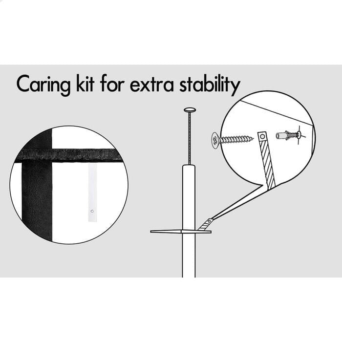 Adjustable Floor to Ceiling Cat Tree Tower 230 - 286cm for Indoor Cats - Black - Home & Garden > DIY > Flooring - Rivercity House & Home Co. (ABN 18 642 972 209) - Affordable Modern Furniture Australia