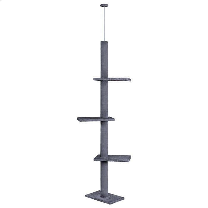 Adjustable Floor to Ceiling Cat Tree Tower 230 - 286cm for Indoor Cats - Grey - Home & Garden > DIY > Flooring - Rivercity House & Home Co. (ABN 18 642 972 209) - Affordable Modern Furniture Australia