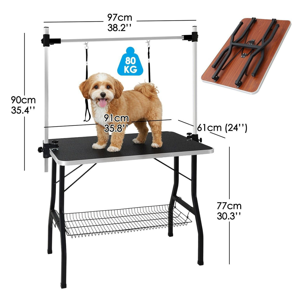 Adjustable Foldable Pet Grooming Table for Australian Cattle Dog - Pet Care > Dog Supplies > Dog Grooming Supplies - Rivercity House & Home Co. (ABN 18 642 972 209) - Affordable Modern Furniture Australia
