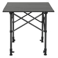 Adjustable Folding Aluminum Camping BBQ Table with Carry Bag - Black