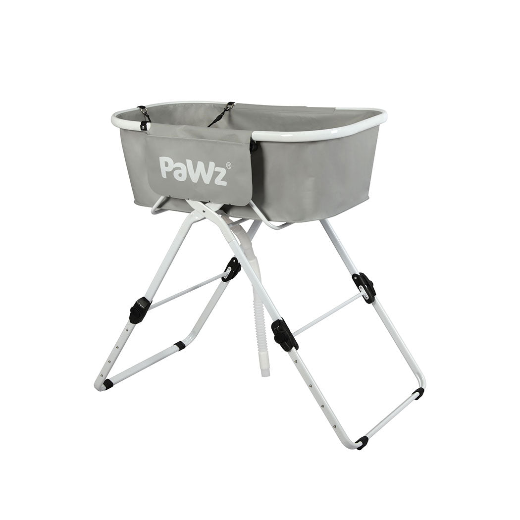Adjustable Height Folding Pet Bathtub with Safety Harness - Grey - Rivercity House & Home Co. (ABN 18 642 972 209) - Affordable Modern Furniture Australia