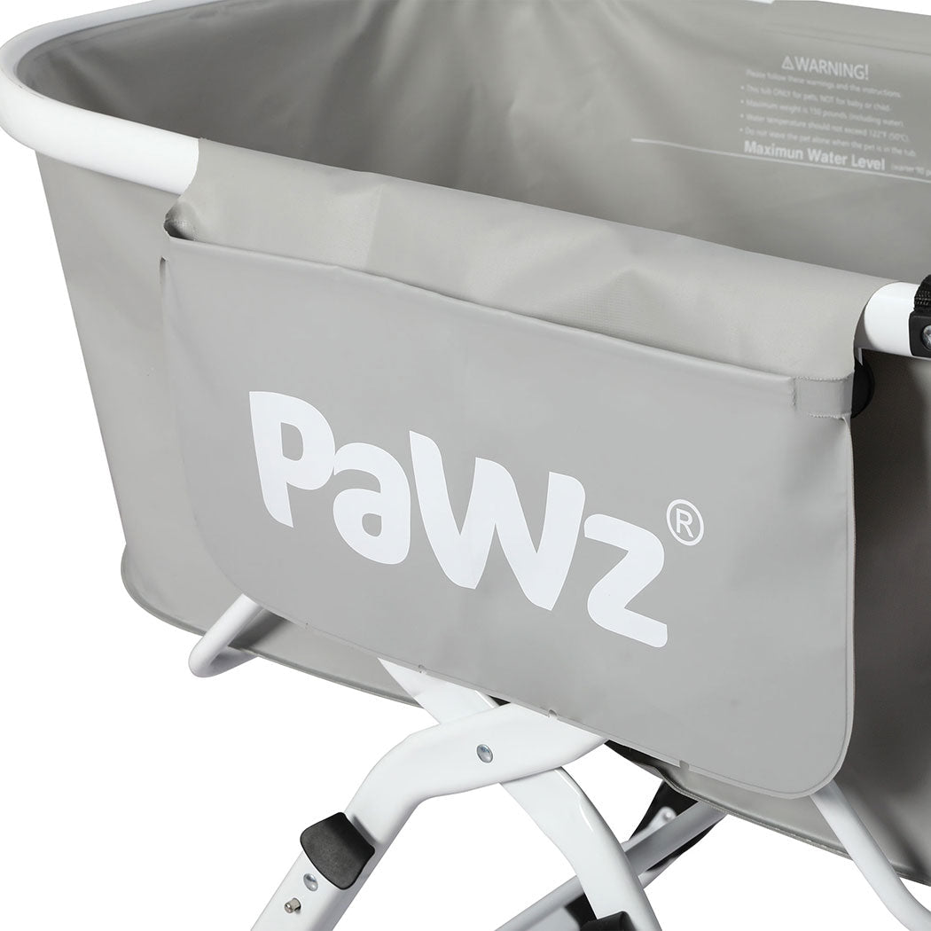 Adjustable Height Folding Pet Bathtub with Safety Harness - Grey - Rivercity House & Home Co. (ABN 18 642 972 209) - Affordable Modern Furniture Australia