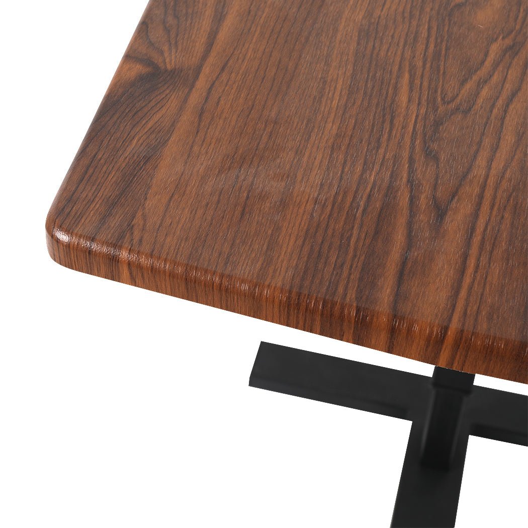 Adjustable Mobile Foldable Standing Desk with USB Charging and Wheels - Brown - Rivercity House & Home Co. (ABN 18 642 972 209) - Affordable Modern Furniture Australia