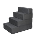Adjustable Pet Stairs Ramp with Anti-Slip Bottom - Grey