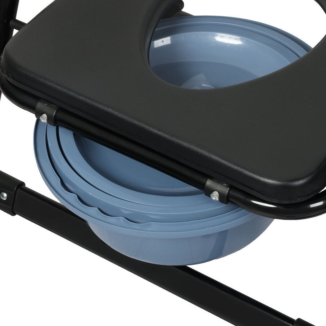 Adjustable Shower Toilet Commode Chair for Elderly, Pregnant & Disability Aid - Black - Rivercity House & Home Co. (ABN 18 642 972 209) - Affordable Modern Furniture Australia