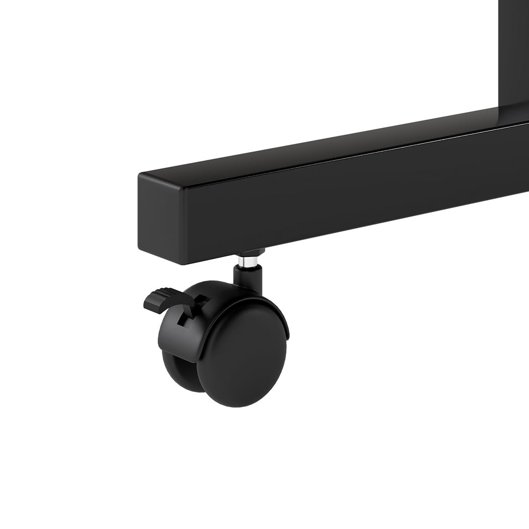 Adjustable Standing Laptop Desk with Wheels 75 - 110cm Height - Brown - Rivercity House & Home Co. (ABN 18 642 972 209) - Affordable Modern Furniture Australia