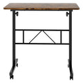 Adjustable Standing Laptop Desk with Wheels 75-110cm Height - Brown