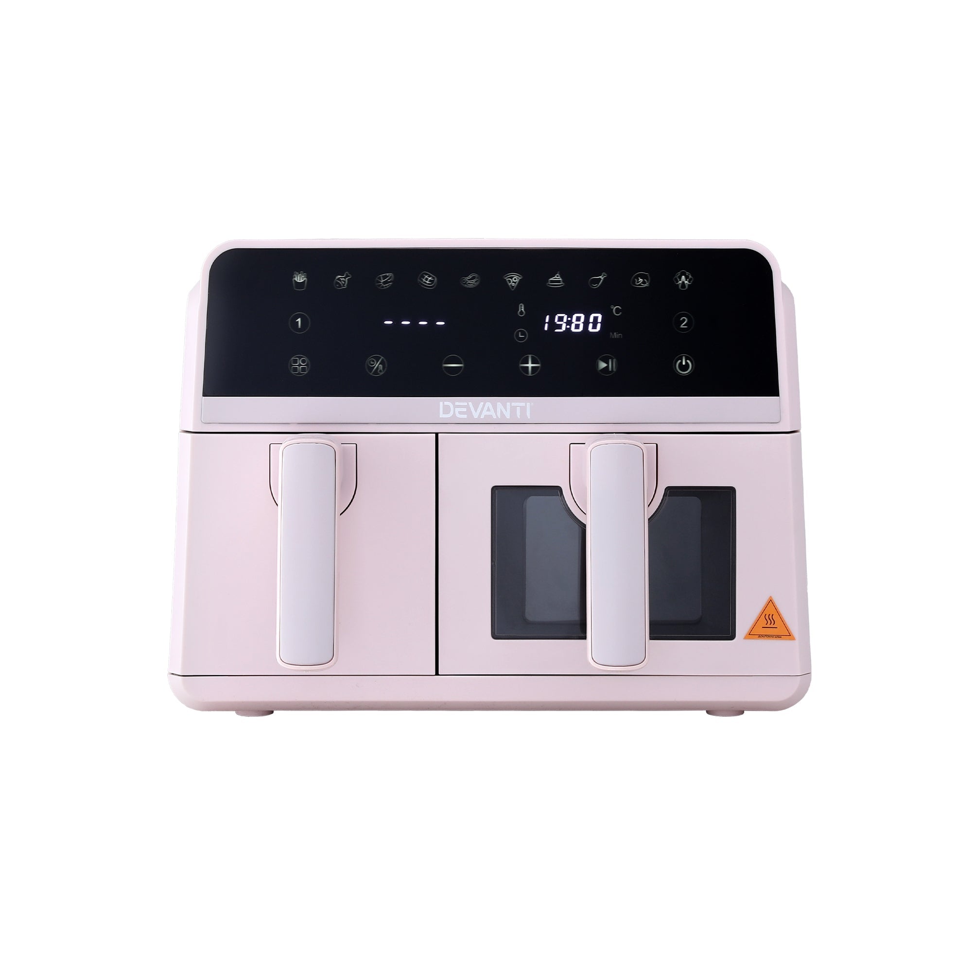 Air Fryer 9L Dual Zone Fryers 2600W Pink - Appliances > Kitchen Appliances > Air Fryers - Rivercity House & Home Co. (ABN 18 642 972 209) - Affordable Modern Furniture Australia
