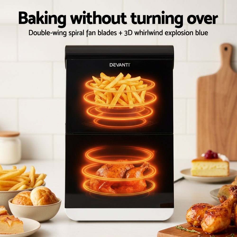 Air Fryer Oven 11L Dual Zone Fryers - Appliances > Kitchen Appliances > Air Fryers - Rivercity House & Home Co. (ABN 18 642 972 209) - Affordable Modern Furniture Australia