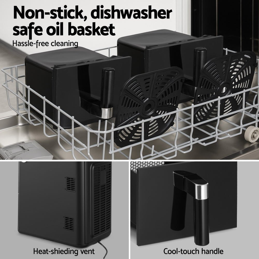 Air Fryer Oven 11L Dual Zone Fryers - Appliances > Kitchen Appliances > Air Fryers - Rivercity House & Home Co. (ABN 18 642 972 209) - Affordable Modern Furniture Australia